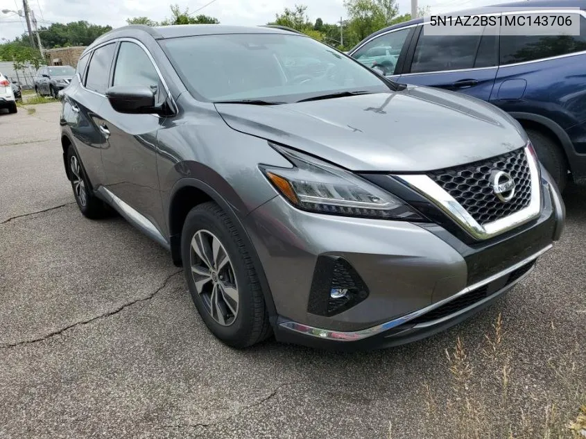 5N1AZ2BS1MC143706 2021 Nissan Murano Sv