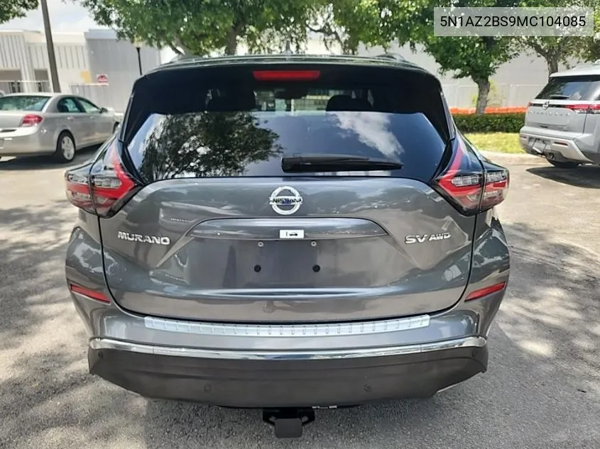 2021 Nissan Murano Sv VIN: 5N1AZ2BS9MC104085 Lot: 40049078