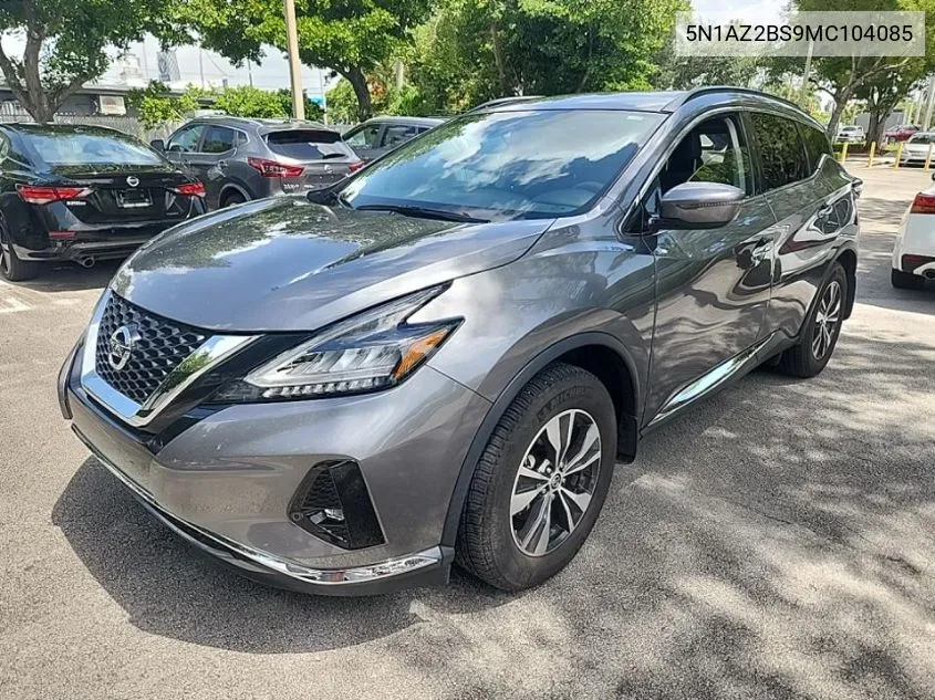 2021 Nissan Murano Sv VIN: 5N1AZ2BS9MC104085 Lot: 40049078