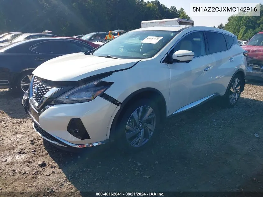 2021 Nissan Murano Sl VIN: 5N1AZ2CJXMC142916 Lot: 40162041