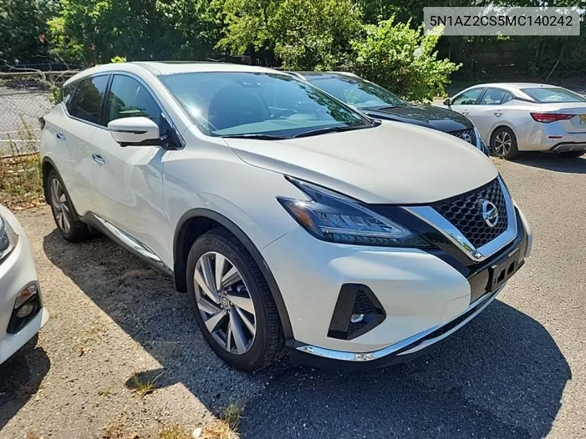 2021 Nissan Murano Sl VIN: 5N1AZ2CS5MC140242 Lot: 40225238