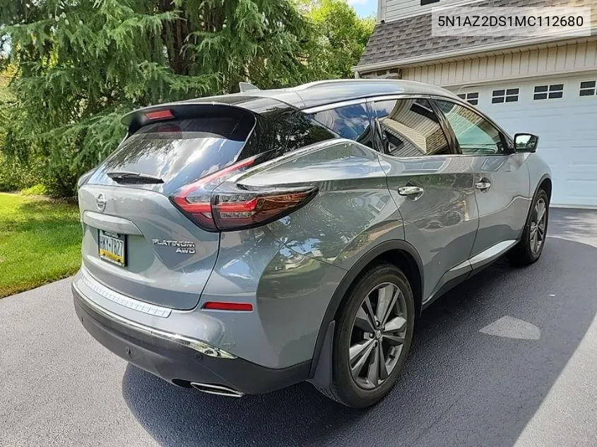 5N1AZ2DS1MC112680 2021 Nissan Murano Platinum