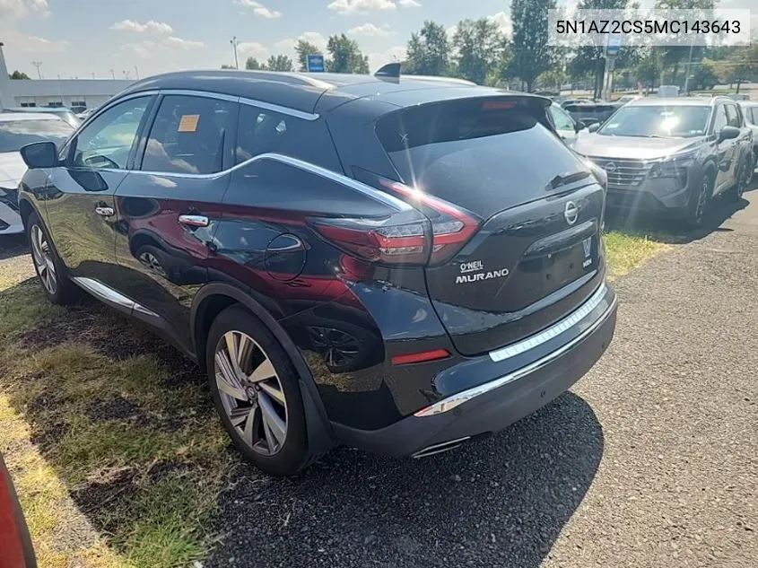 2021 Nissan Murano Sl VIN: 5N1AZ2CS5MC143643 Lot: 40260756