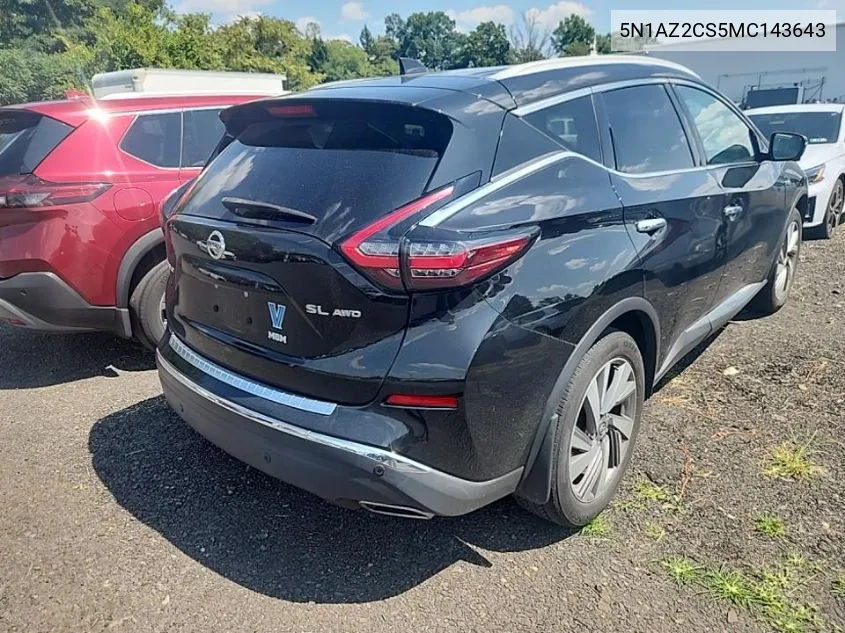 5N1AZ2CS5MC143643 2021 Nissan Murano Sl