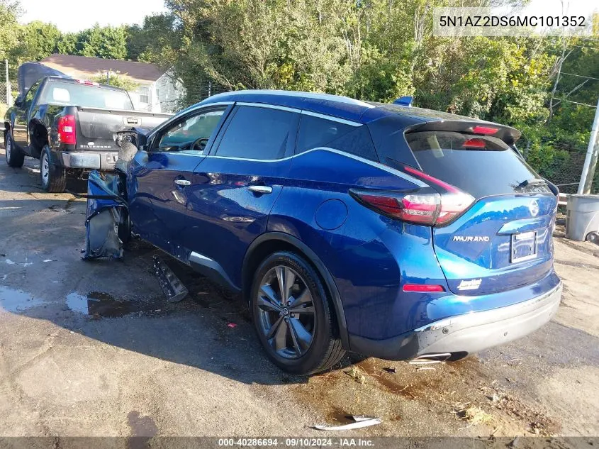 2021 Nissan Murano Platinum Intelligent Awd VIN: 5N1AZ2DS6MC101352 Lot: 40286694