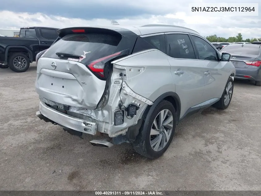 5N1AZ2CJ3MC112964 2021 Nissan Murano Sl