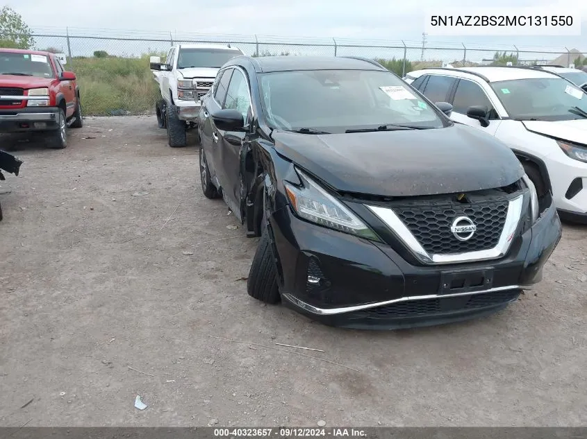 2021 Nissan Murano Sv VIN: 5N1AZ2BS2MC131550 Lot: 40323657