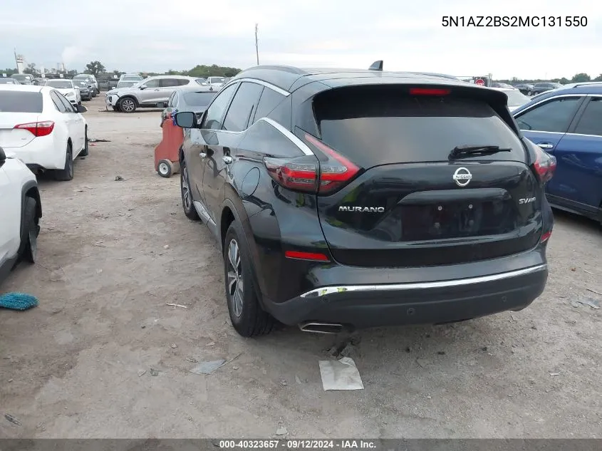 5N1AZ2BS2MC131550 2021 Nissan Murano Sv