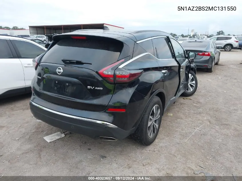 5N1AZ2BS2MC131550 2021 Nissan Murano Sv