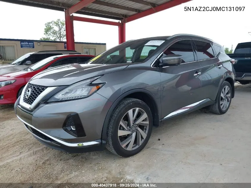 5N1AZ2CJ0MC131097 2021 Nissan Murano Sl Fwd