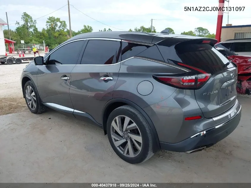 5N1AZ2CJ0MC131097 2021 Nissan Murano Sl Fwd