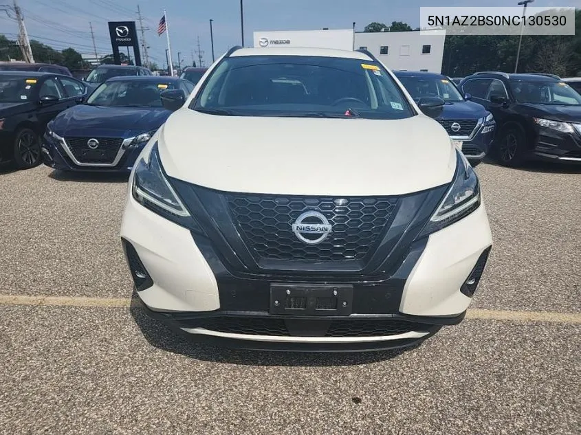 2022 Nissan Murano Sv VIN: 5N1AZ2BS0NC130530 Lot: 40036585