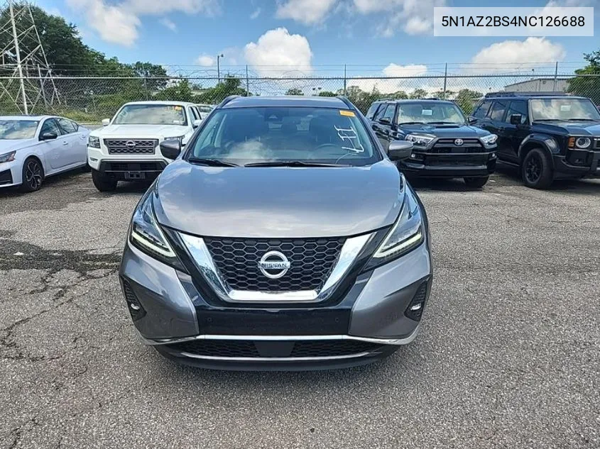 2022 Nissan Murano Sv VIN: 5N1AZ2BS4NC126688 Lot: 40036628