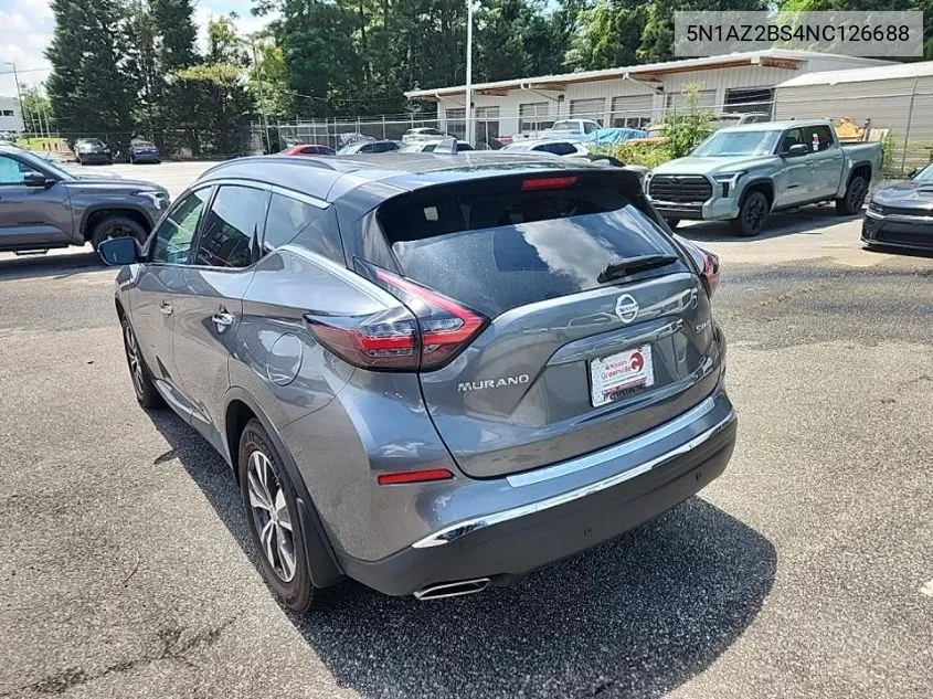 5N1AZ2BS4NC126688 2022 Nissan Murano Sv