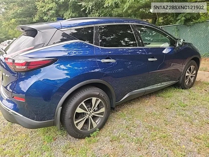 2022 Nissan Murano Sv VIN: 5N1AZ2BSXNC121902 Lot: 40049097