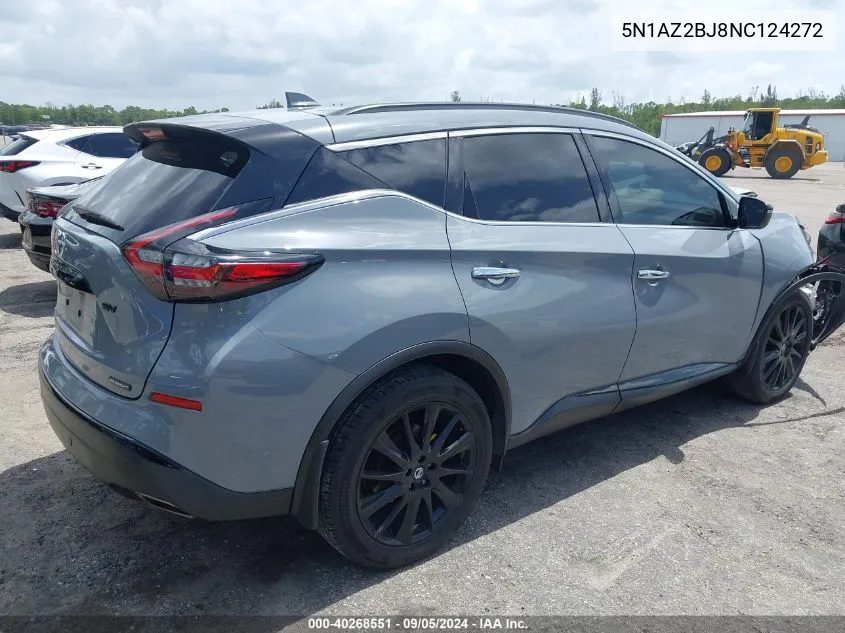 5N1AZ2BJ8NC124272 2022 Nissan Murano Sv Fwd