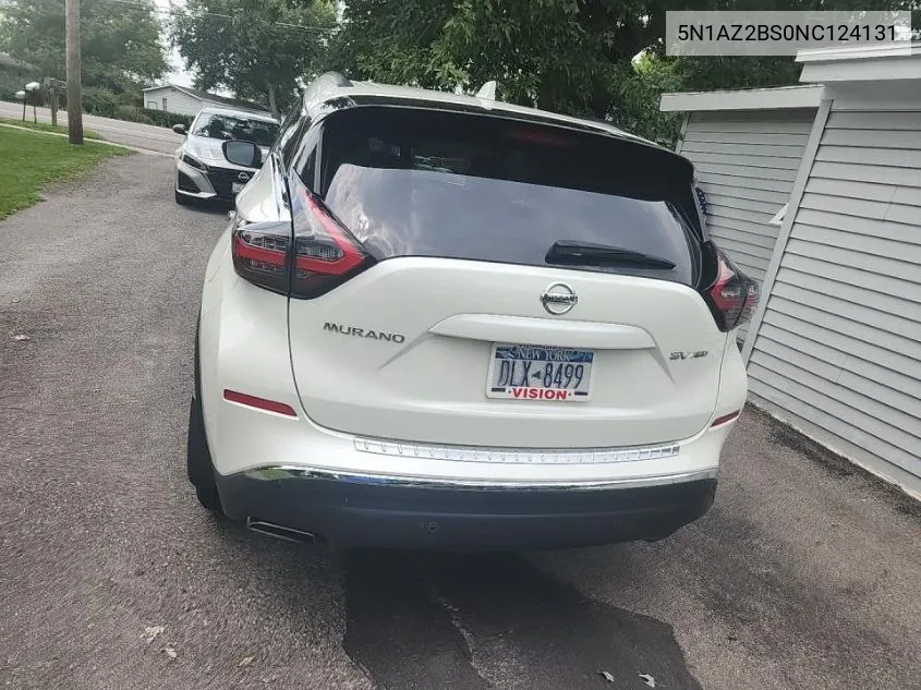 2022 Nissan Murano Sv VIN: 5N1AZ2BS0NC124131 Lot: 40271630