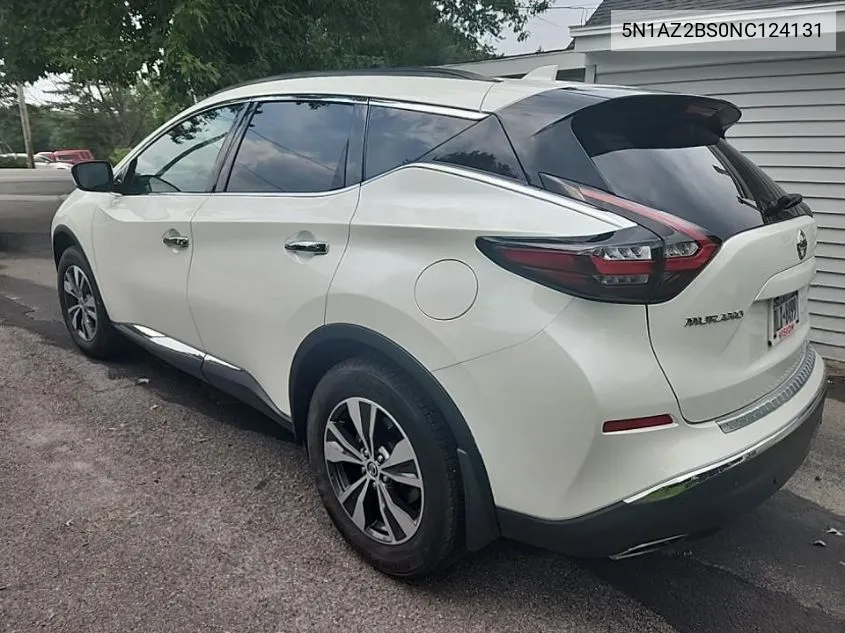 2022 Nissan Murano Sv VIN: 5N1AZ2BS0NC124131 Lot: 40271630