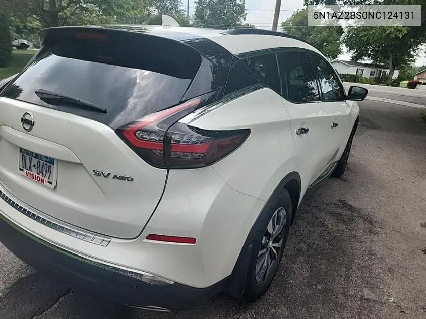 2022 Nissan Murano Sv VIN: 5N1AZ2BS0NC124131 Lot: 40271630