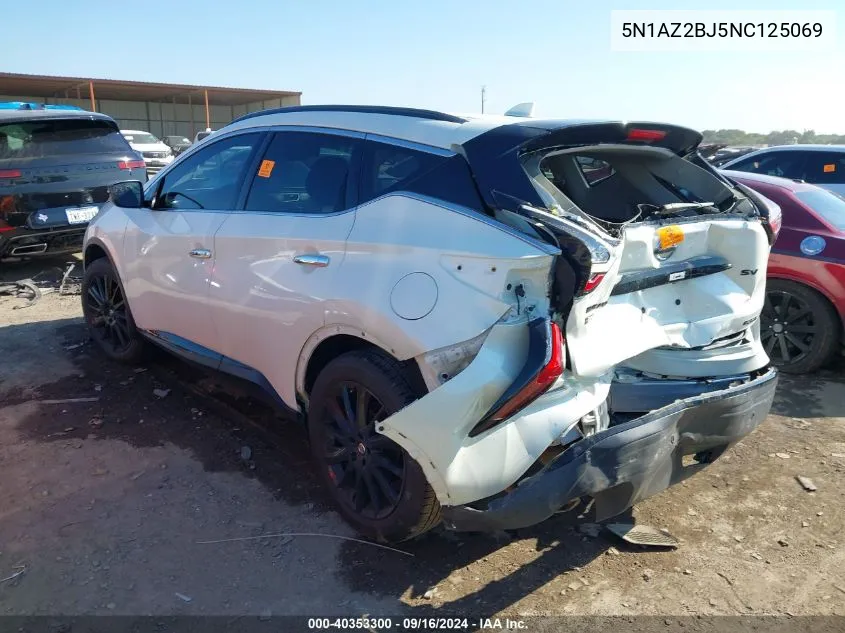 5N1AZ2BJ5NC125069 2022 Nissan Murano Sv