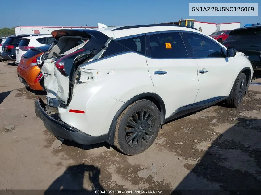 5N1AZ2BJ5NC125069 2022 Nissan Murano Sv