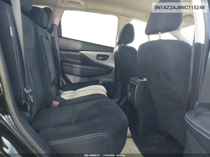 5N1AZ2AJ8NC115248 2022 Nissan Murano S Fwd