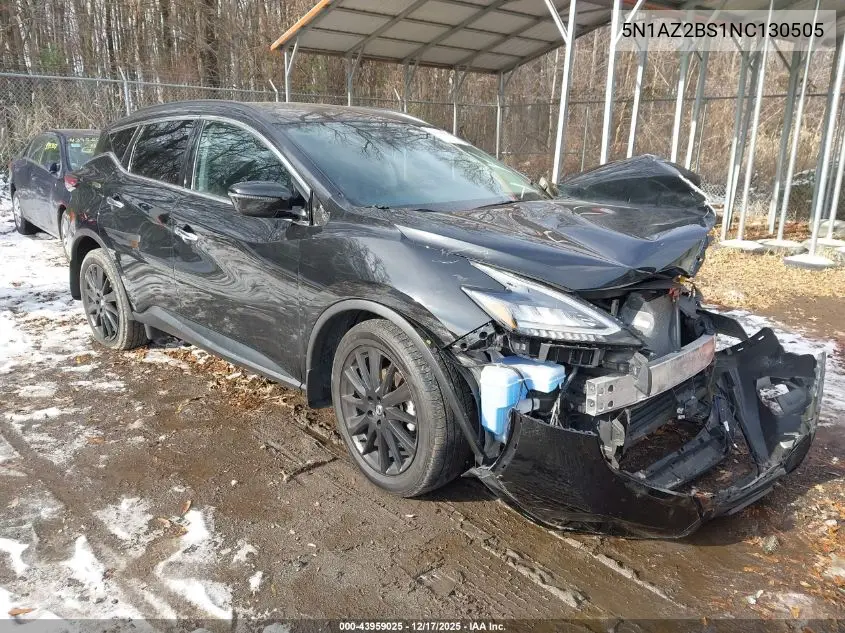 5N1AZ2BS1NC130505 2022 Nissan Murano Sv Intelligent Awd