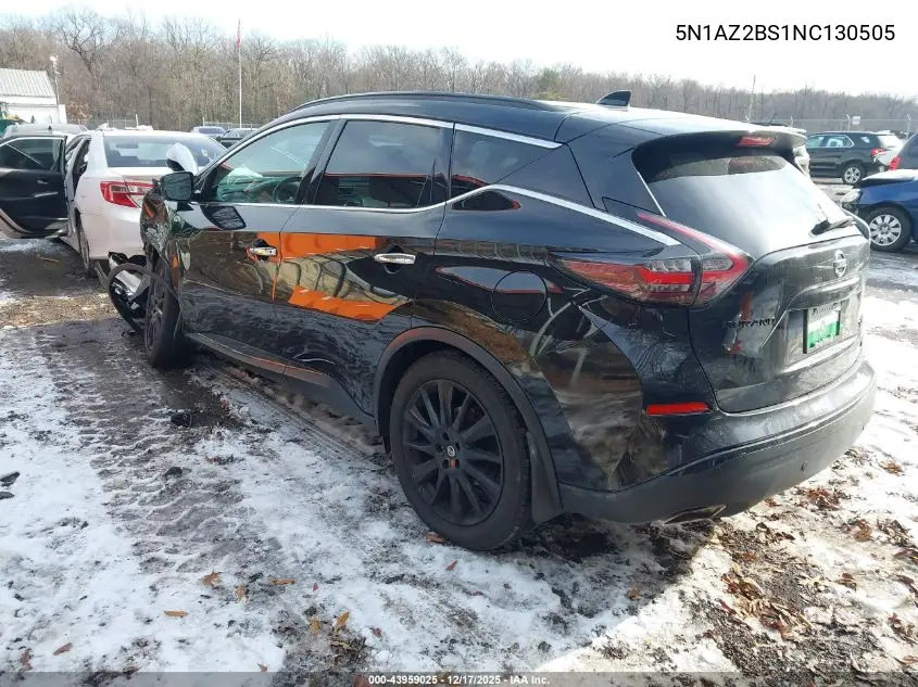 5N1AZ2BS1NC130505 2022 Nissan Murano Sv Intelligent Awd