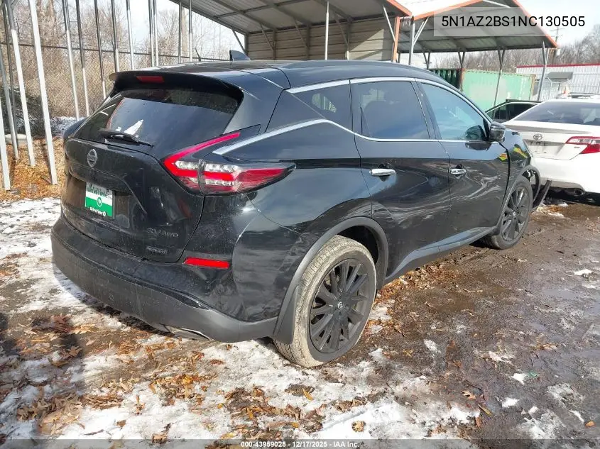 5N1AZ2BS1NC130505 2022 Nissan Murano Sv Intelligent Awd
