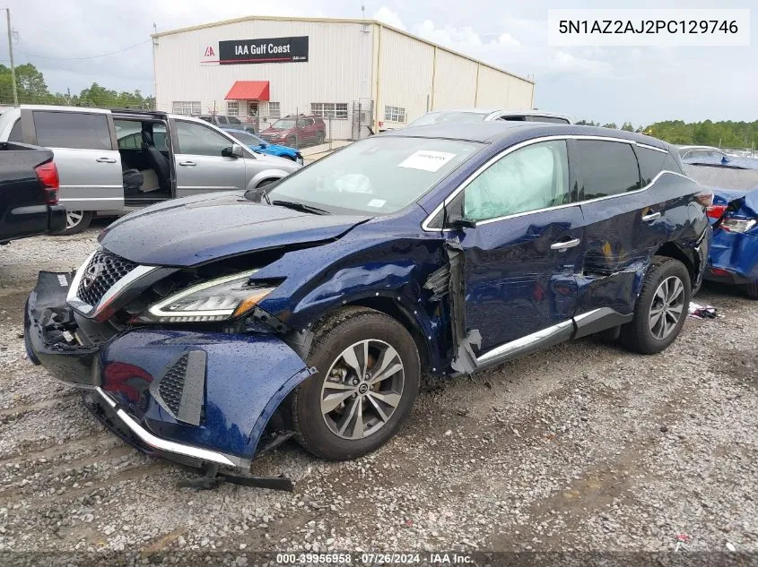 2023 Nissan Murano S Fwd VIN: 5N1AZ2AJ2PC129746 Lot: 39956958