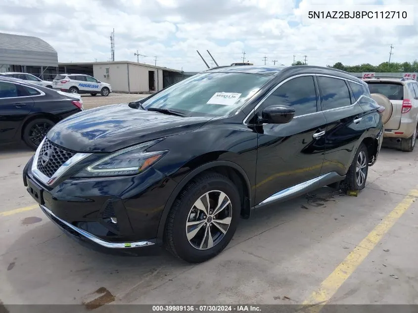 2023 Nissan Murano Sv Fwd VIN: 5N1AZ2BJ8PC112710 Lot: 39989136