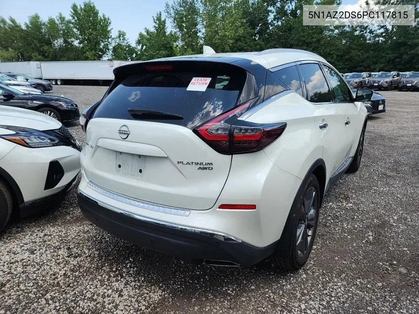 2023 Nissan Murano Platinum VIN: 5N1AZ2DS6PC117815 Lot: 40036640