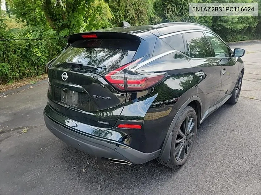 2023 Nissan Murano Sv VIN: 5N1AZ2BS1PC116624 Lot: 40049240