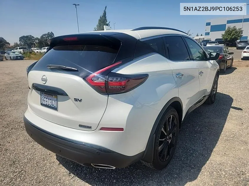 2023 Nissan Murano Sv VIN: 5N1AZ2BJ9PC106253 Lot: 40225403