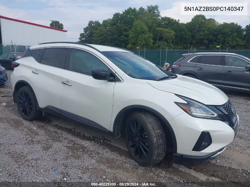 2023 Nissan Murano Sv Intelligent Awd VIN: 5N1AZ2BS0PC140347 Lot: 40229300