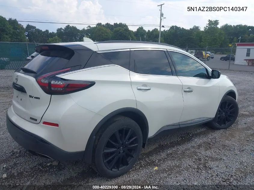 2023 Nissan Murano Sv Intelligent Awd VIN: 5N1AZ2BS0PC140347 Lot: 40229300