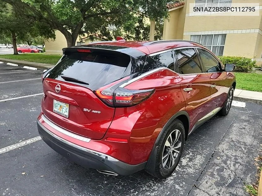 2023 Nissan Murano Sv VIN: 5N1AZ2BS8PC112795 Lot: 40236079