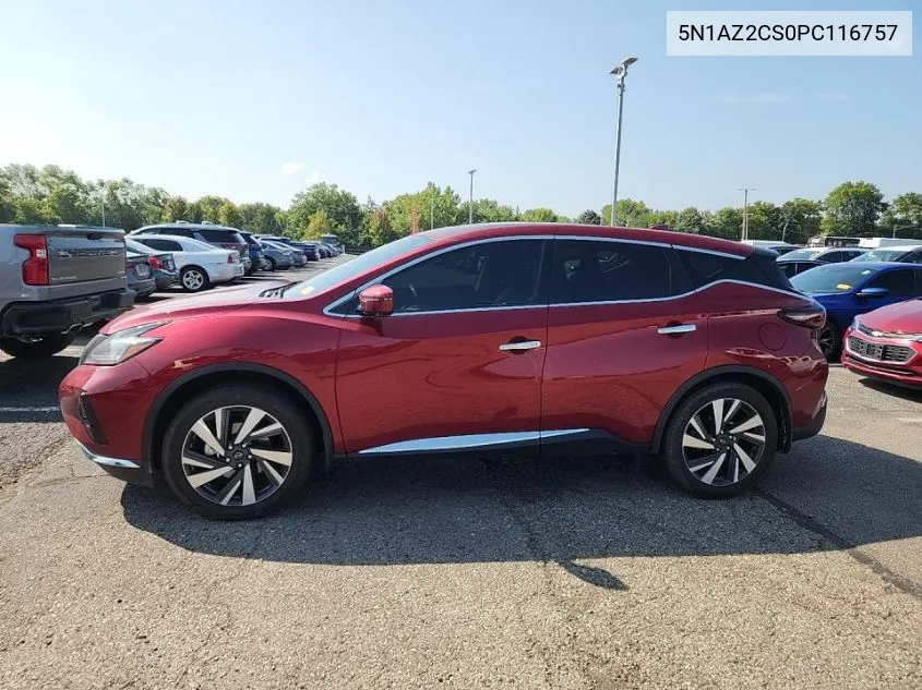 2023 Nissan Murano Sl VIN: 5N1AZ2CS0PC116757 Lot: 40246810