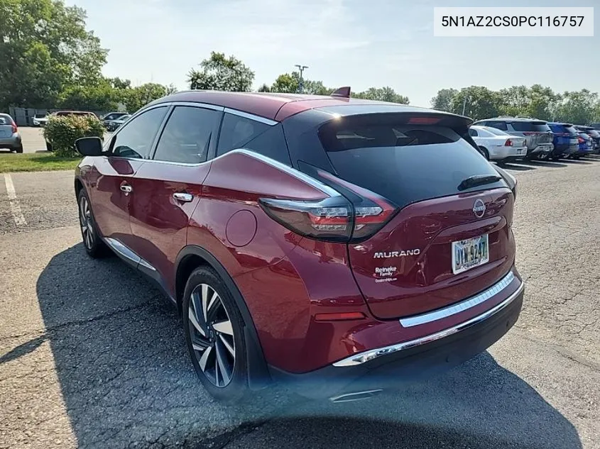 2023 Nissan Murano Sl VIN: 5N1AZ2CS0PC116757 Lot: 40246810