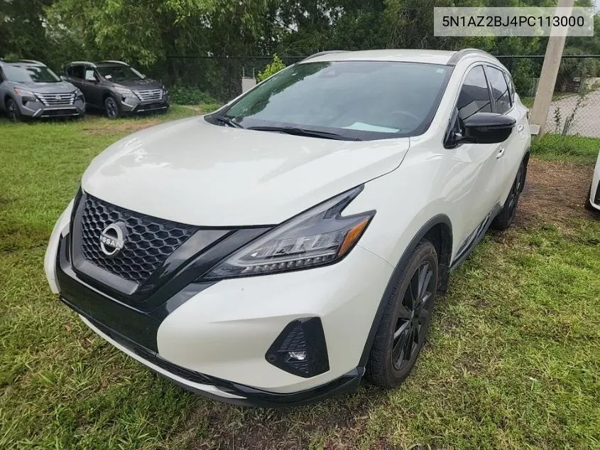 2023 Nissan Murano Sv VIN: 5N1AZ2BJ4PC113000 Lot: 40257030