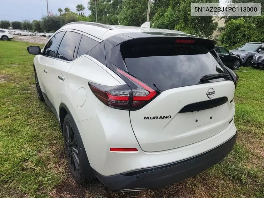 2023 Nissan Murano Sv VIN: 5N1AZ2BJ4PC113000 Lot: 40257030