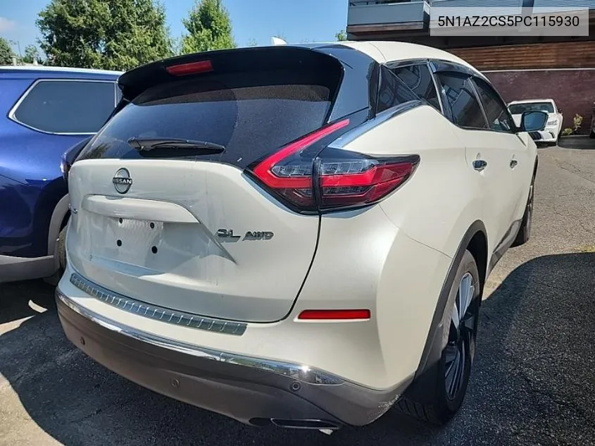 2023 Nissan Murano Sl VIN: 5N1AZ2CS5PC115930 Lot: 40257093