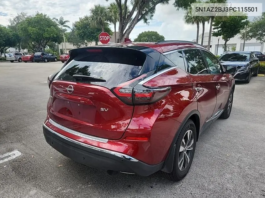 2023 Nissan Murano Sv VIN: 5N1AZ2BJ3PC115501 Lot: 40260969