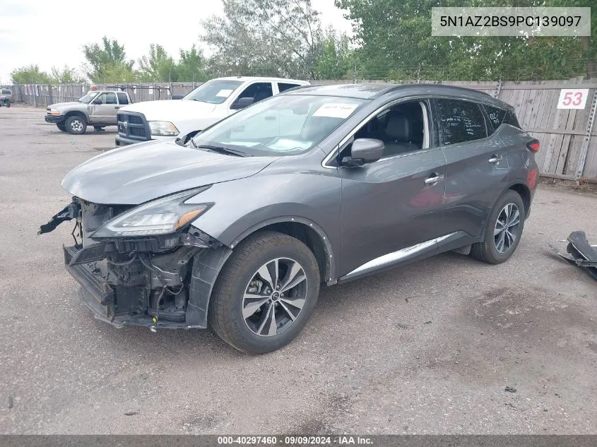 2023 Nissan Murano Sv Intelligent Awd VIN: 5N1AZ2BS9PC139097 Lot: 40297460