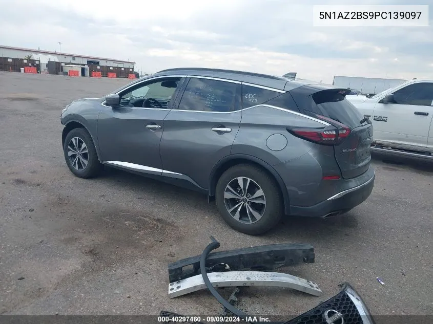 2023 Nissan Murano Sv Intelligent Awd VIN: 5N1AZ2BS9PC139097 Lot: 40297460