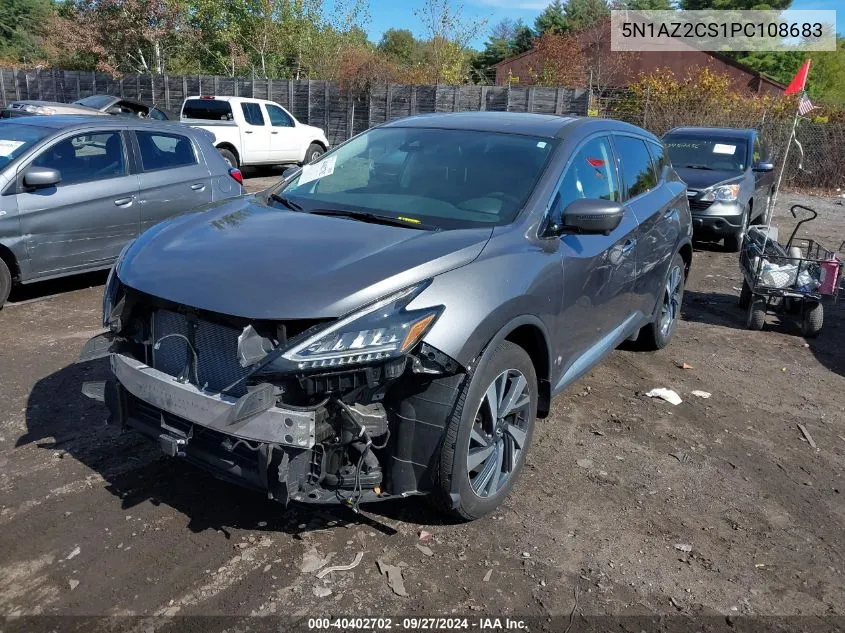 2023 Nissan Murano Sl Intelligent Awd VIN: 5N1AZ2CS1PC108683 Lot: 40402702