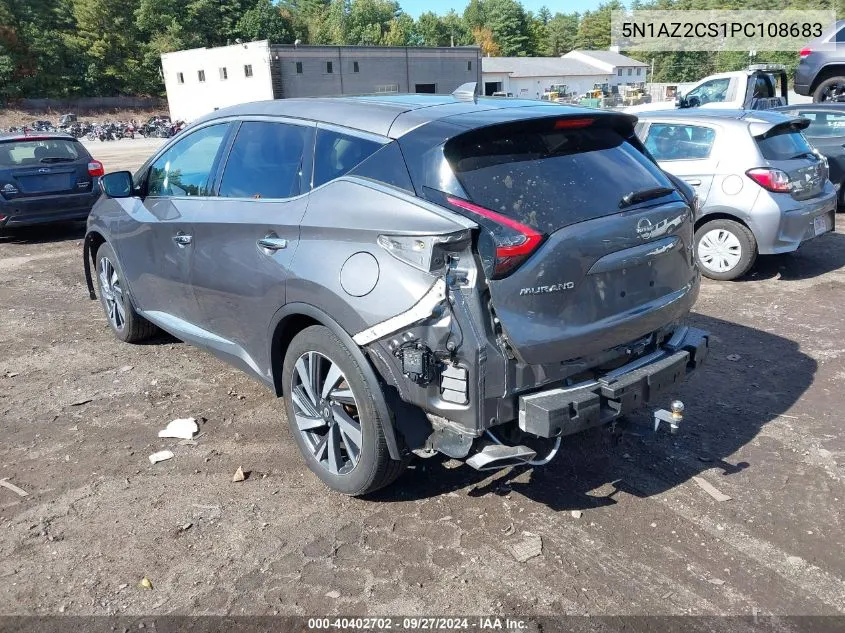 2023 Nissan Murano Sl Intelligent Awd VIN: 5N1AZ2CS1PC108683 Lot: 40402702