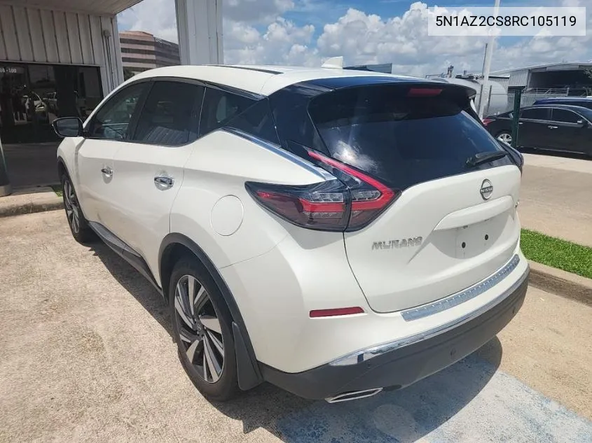 2024 Nissan Murano Sl VIN: 5N1AZ2CS8RC105119 Lot: 40036612