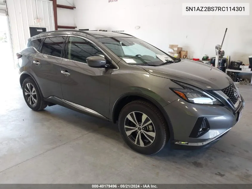 2024 Nissan Murano Sv Intelligent Awd VIN: 5N1AZ2BS7RC114301 Lot: 40179496