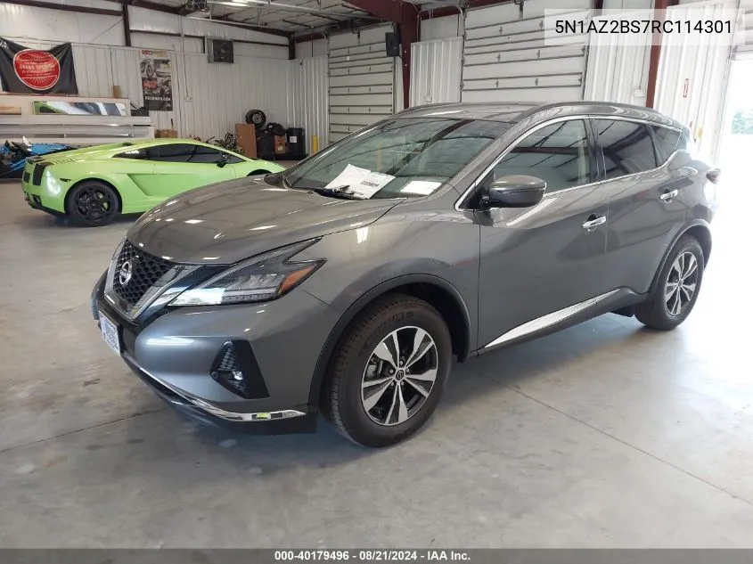 2024 Nissan Murano Sv Intelligent Awd VIN: 5N1AZ2BS7RC114301 Lot: 40179496